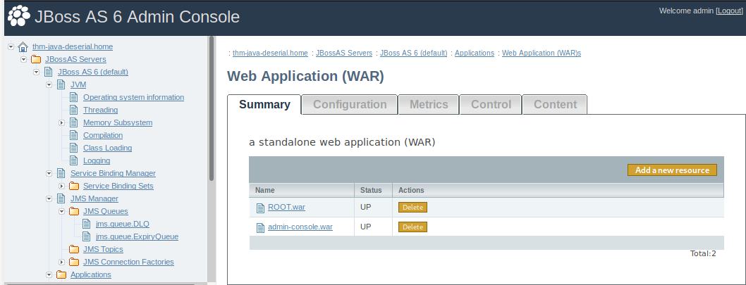 jboss admin ui